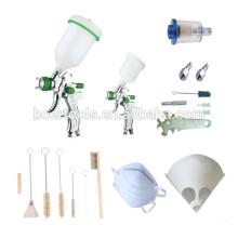 HVLP spray gun kit 20pcs kit with cleaning brush and paper cone